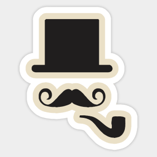 Mustache Mr. Smoker Sticker